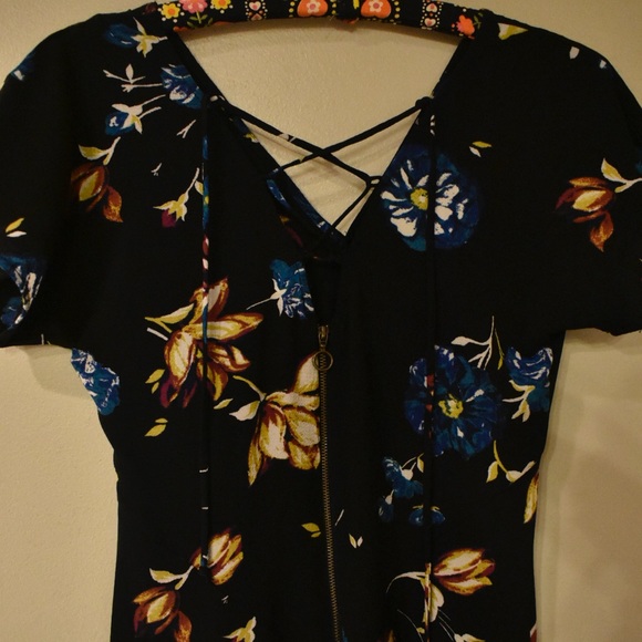 XHILARATION Black Floral Dress - Picture 2 of 4